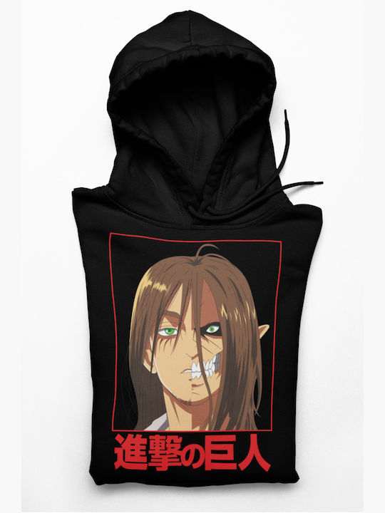 Eren Yeager Hoodie Attack on Titan Black