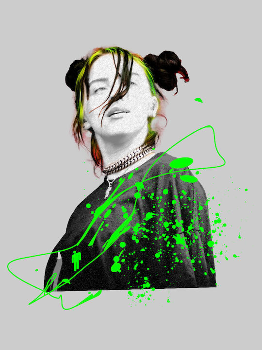 Φούτερ Billie Eilish Plus σε Κόκκινο χρώμα