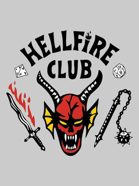 Γυναικεία Μπλούζα Hellfire Club crop top σε Μπλε χρώμα