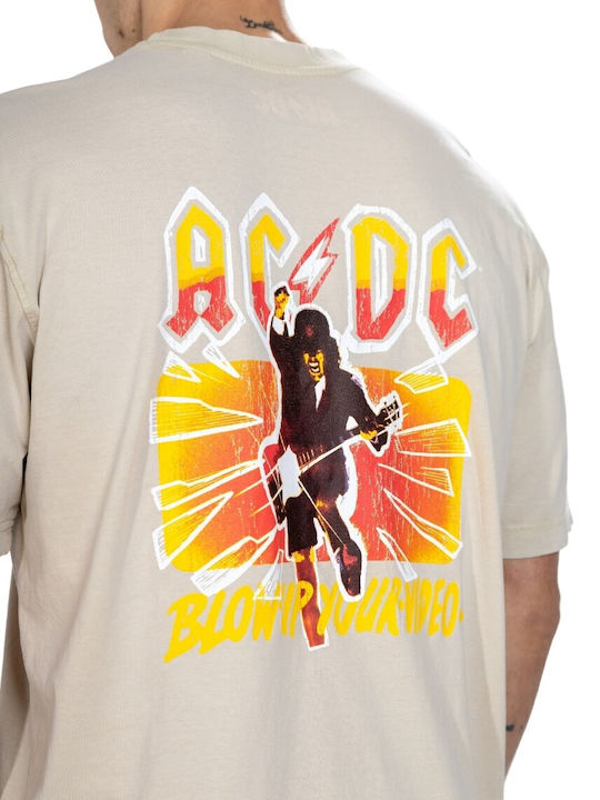 Only & Sons Tricou AC/DC Bej Bumbac