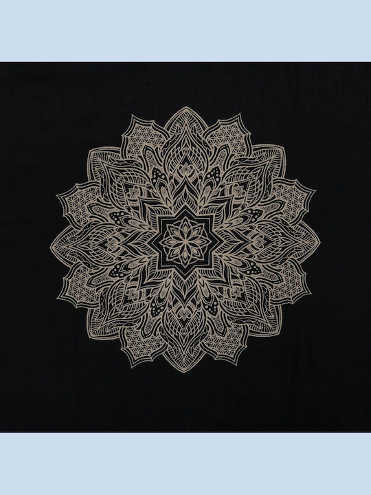 Mandala T-shirt Black Cotton