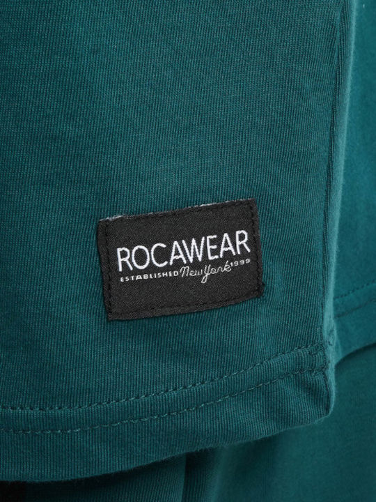 Rocawear T-shirt Bărbătesc cu Mânecă Scurtă Albastru Petrol