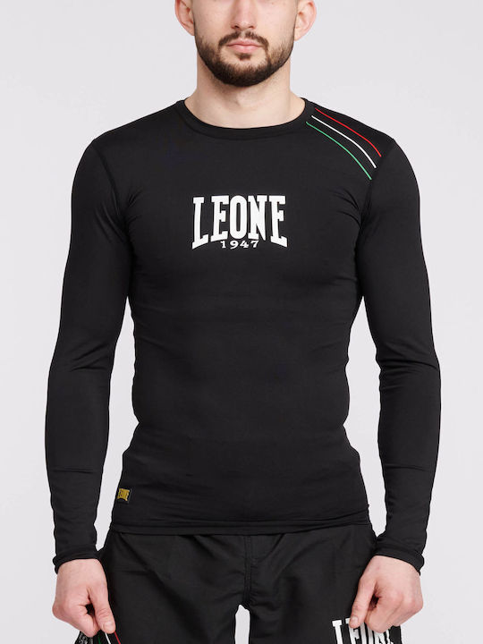 Leone 1947 Herren Sportliches Langarmshirt Schwarz