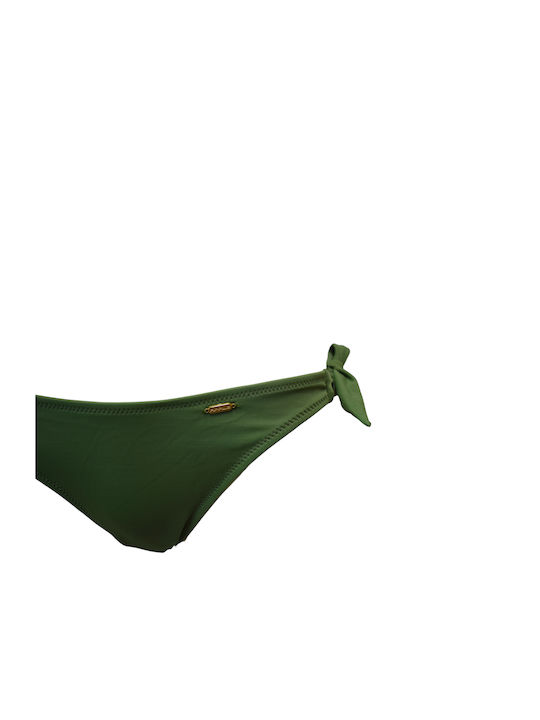 Bikini Brazil cu Dantelă Culoare Khaki