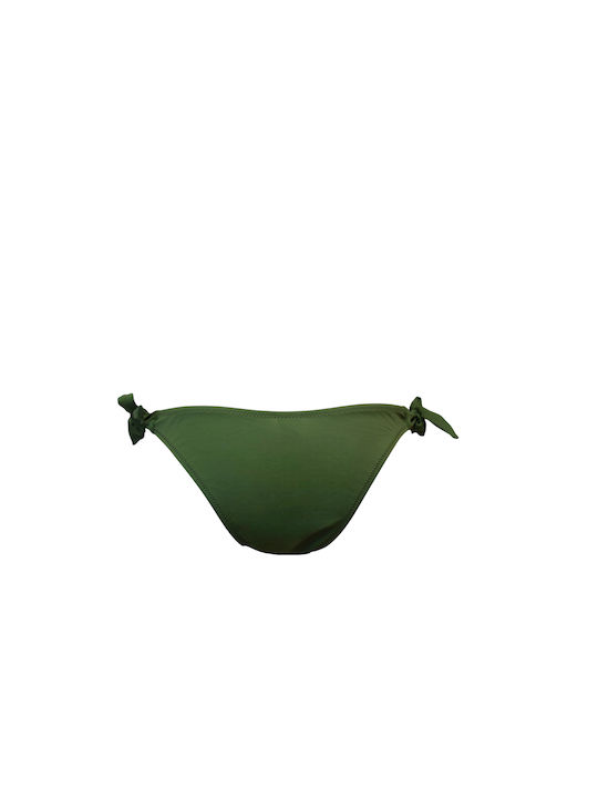 Bikini Brazil cu Dantelă Culoare Khaki