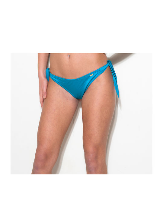 Bikini Brasilien mit Schnürchen Hellblau