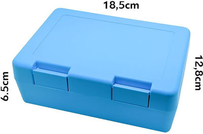 Kids Lunch Plastic Box Light Blue L18.5xW12.8xH6.5cm