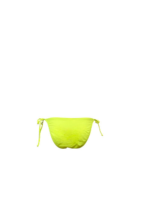 Bikini Slip mit Schnürchen Gelb