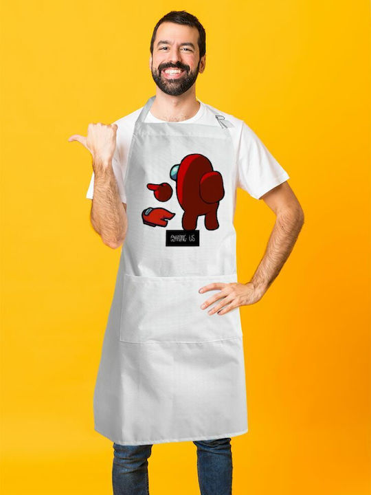 Koupakoupa Among US i Küchenschürze Weiß KP_8328_APRON-BBQ-ADULT 1Stück