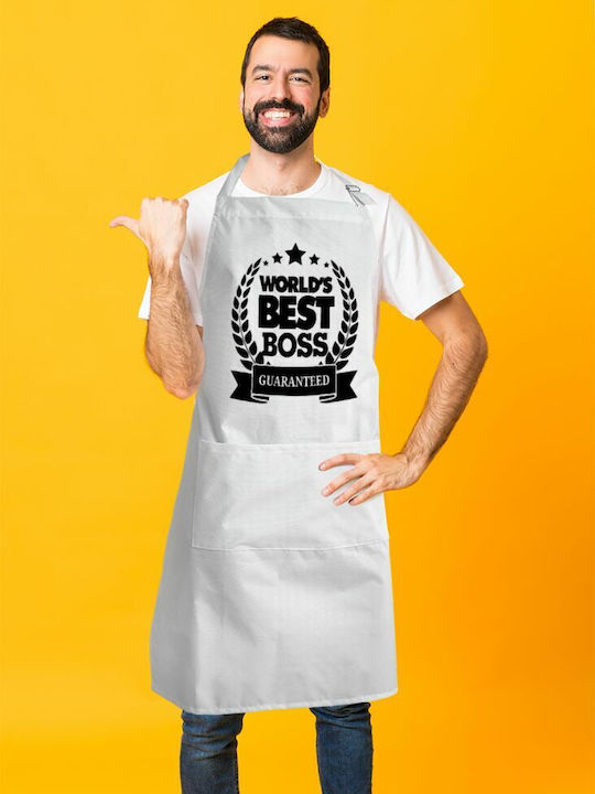 Koupakoupa best boss Apron White