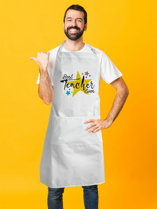 Koupakoupa Teacher super Ποδιά Κουζίνας Λευκή KP_7316_APRON-BBQ-ADULT