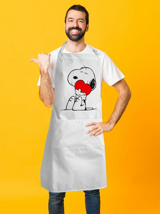 Koupakoupa Snoopy Șorț de Bucătărie Albă KP_4450_APRON-BBQ-ADULT 1buc