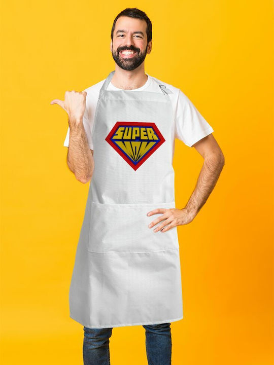 Koupakoupa Super Küchenschürze Weiß KP_7625_APRON-BBQ-ADULT 1Stück