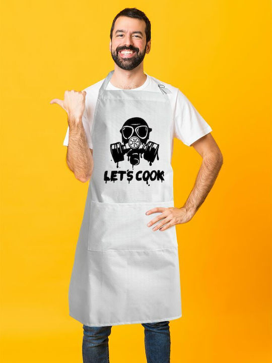 Koupakoupa cook mask Ποδιά Κουζίνας Λευκή KP_360_APRON-BBQ-ADULT