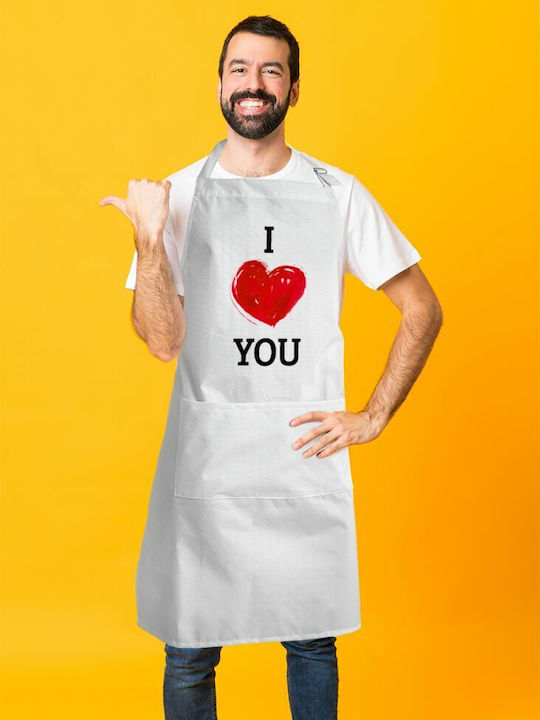 Koupakoupa Love Șorț de Bucătărie Albă KP_743_APRON-BBQ-ADULT 1buc