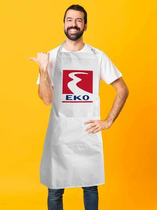 Koupakoupa Șorț de Bucătărie Albă KP_3046_APRON-BBQ-ADULT 1buc