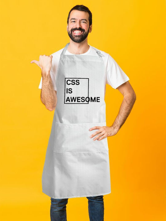 Koupakoupa awesome Küchenschürze Weiß KP_530_APRON-BBQ-ADULT 1Stück