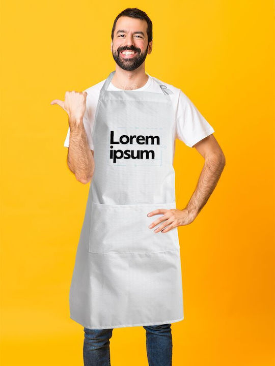 Koupakoupa Ποδιά Κουζίνας Λευκή KP_14528_APRON-BBQ-ADULT