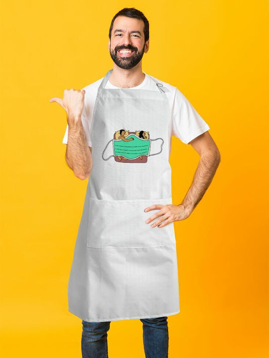 Koupakoupa Couple Küchenschürze Weiß KP_3984_APRON-BBQ-ADULT 1Stück