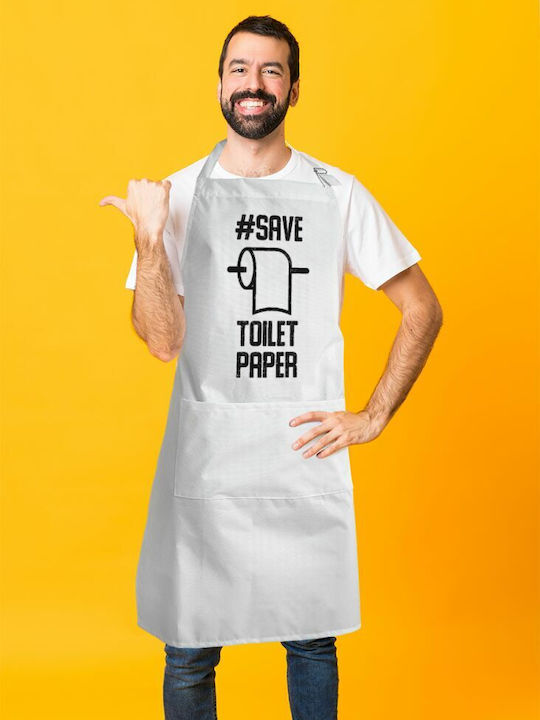 Koupakoupa Ποδιά Κουζίνας Λευκή KP_5691_APRON-BBQ-ADULT