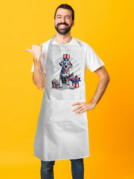 Koupakoupa Küchenschürze Weiß KP_7647_APRON-BBQ-ADULT 1Stück