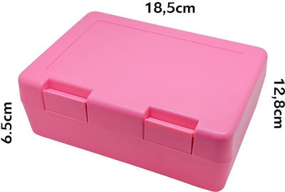 Plastik Kinder Lebensmittelbehälter Rosa 18.5 x 12.8 x 6.5Stück