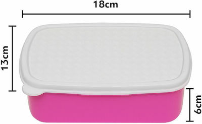 Plastik Kinder Lebensmittelbehälter Rosa 18 x 13 x 6Stück