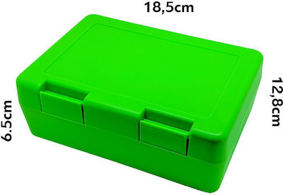 Kids Lunch Plastic Box Green L18.5xW12.8xH6.5cm