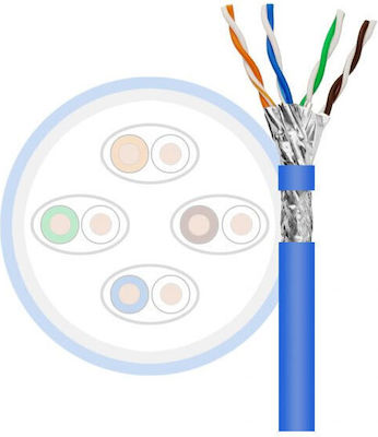 Arli S/FTP Kat.8.1 Ethernet-Netzwerkkabel ohne Steckverbinder 50m Blau