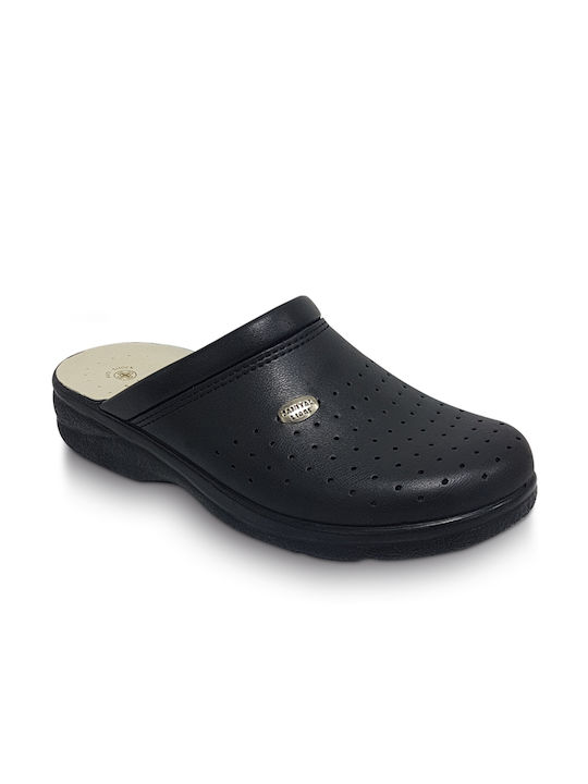 Voi & Noi Leather Clogs Black