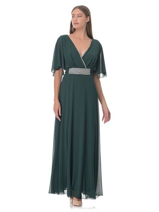 Farmaki Summer Maxi Evening Dress Green