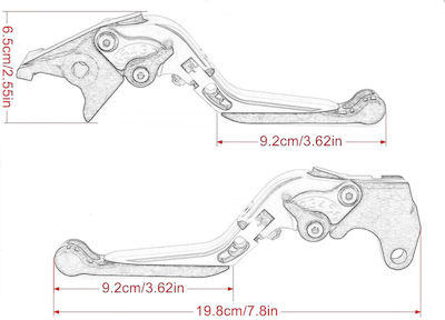 Set Manete Frână/Ambreiaj Motocicletă Manete de motocicletă Manete de motocicletă ajustabile pentru KTM CUMPĂRÂND Portocaliu 66231253