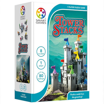 Smart Games Joc de Masă Tower Stacks pentru 1 Jucător 8+ Ani