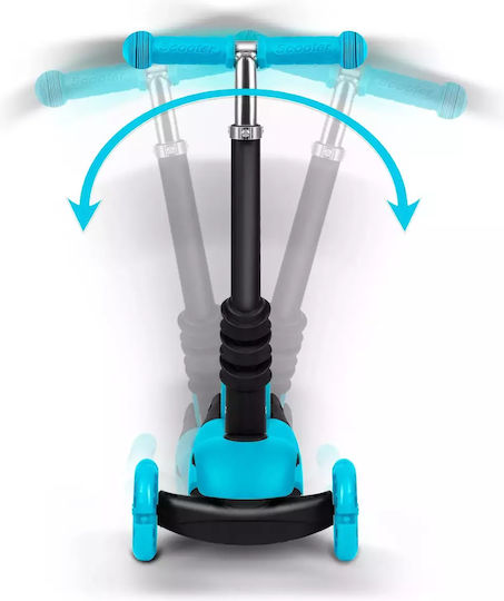 Ricokids Kinderroller Buggy 2-Rad mit LED-Beleuchtung Blau