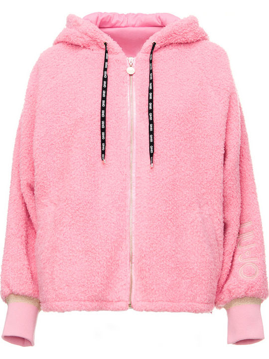 Hero Women's Cardigan with Zipper Pink