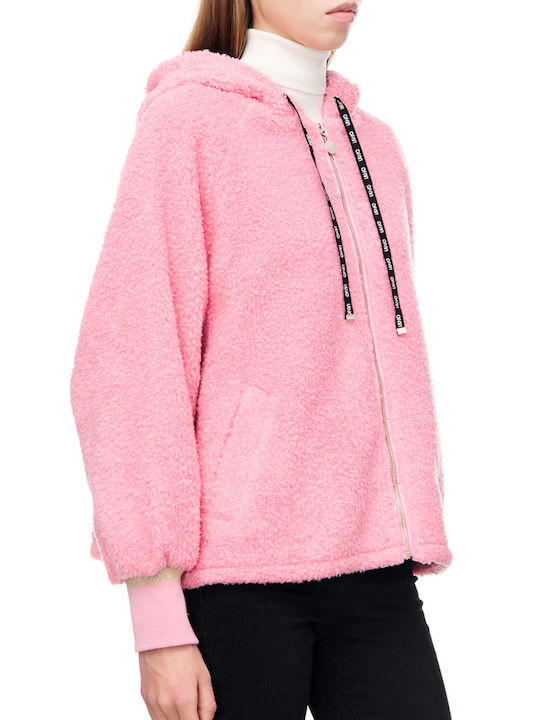 Liu Jo Women's Cardigan with Zipper Pink