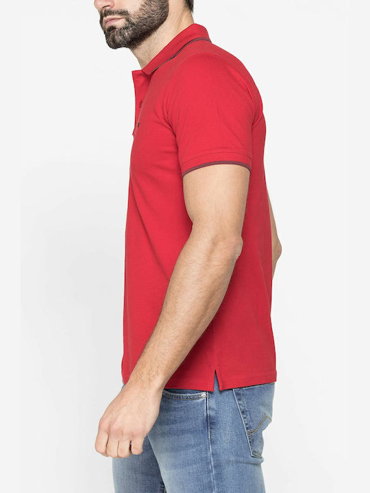 Carrera Jeans Men's Short Sleeve Blouse Polo Red