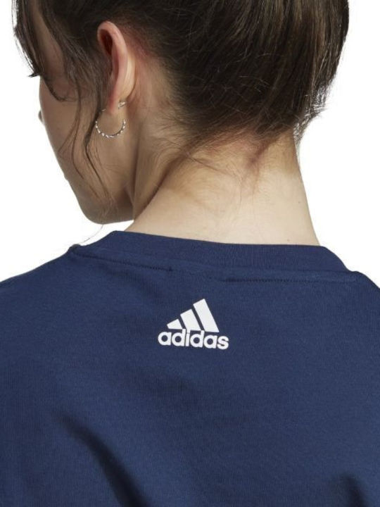Adidas Farm GFX Women's Athletic Blouse Short Sleeve Blue