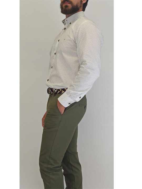 Double Herrenhose Chino in Normaler Passform Khaki