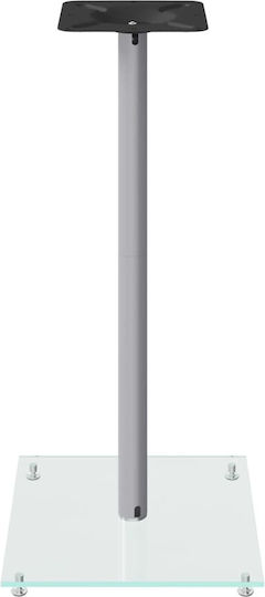 vidaXL Speaker Stands in Silver Color