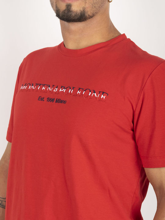 Monte Napoleone Herren T-Shirt Kurzarm Rot