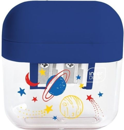 interDRUK Plastic Double Sharpener (Μiscellaneous Colours) 1pcs