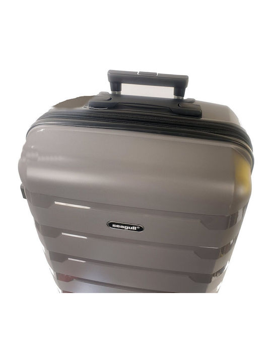 Seagull Mediu Colecția The Seagull Valiză De Călătorie Medie Dură Gri Cu 4 Roți Înălțime 65 Cm