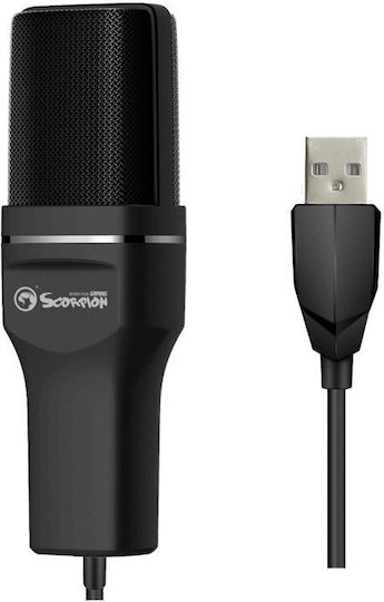 Marvo Scorpion MIC-03 Microfon Condensator USB Desktop, Braț flexibil pentru Vocale