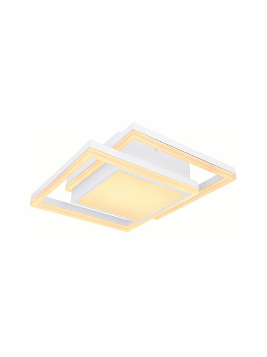 Globo Lighting Таванно осветление Бяла с Вграден LED и Дистанционно Управление