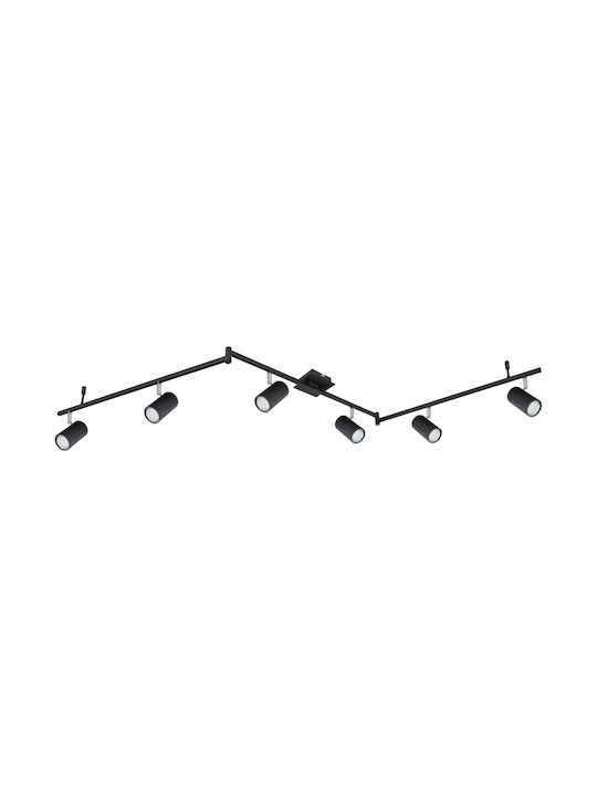 Globo Lighting Deckenleuchte 180cm Schwarz mit Fassung GU10