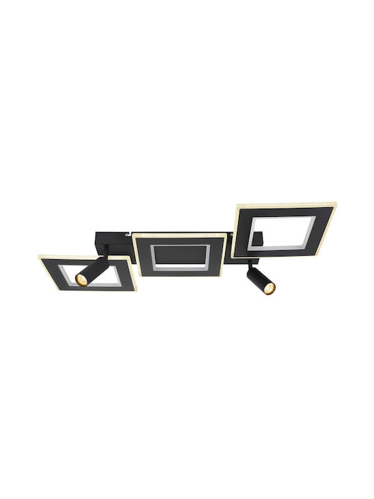 Globo Lighting Deckenleuchte 82cm Schwarz mit Fassung GU10
