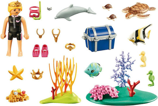 Playmobil Family Fun Scafandru cu cufăr de comori pentru 4-10 ani