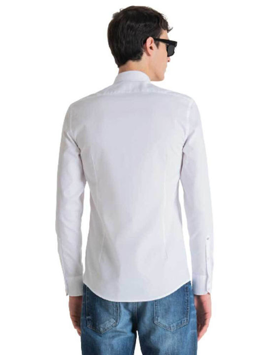 Antony Morato Men's Shirt Long Sleeve Cotton White