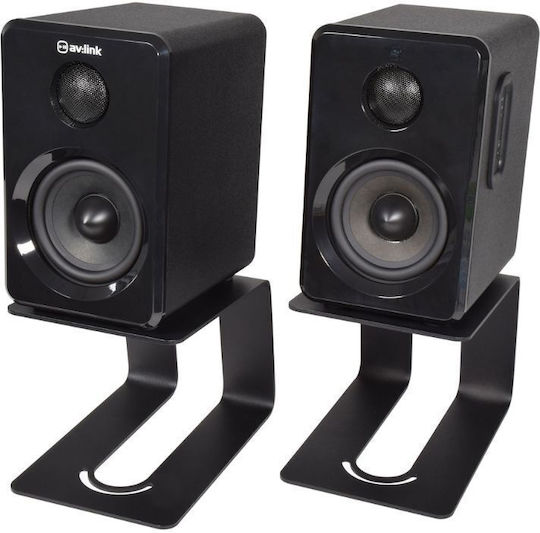 QTX Sound Επιτραπέζιες Βάσεις Ηχείων (Ζεύγος) σε Μαύρο Χρώμα